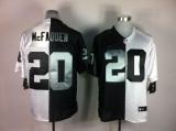 Nike Oakland Raiders #20 Darren McFadden White Black Men's Stitched NFL Elite Split Jersey