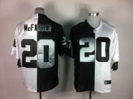 Nike Oakland Raiders #20 Darren McFadden White Black Men's Stitched NFL Elite Split Jersey