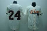 Mitchell and Ness Colts #24 Jimmy Wynn Stitched Cream Throwback MLB Jersey