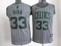 Boston Celtics -33 Larry Bird Grey Static Fashion Stitched NBA Jersey