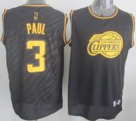 Los Angeles Clippers -3 Chris Paul Black Precious Metals Fashion Stitched NBA Jersey