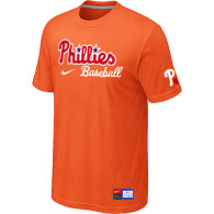 Philadelphia Phillies  Nike Short Sleeve Practice T-Shirt Orange
