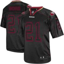 Nike San Francisco 49ers #21 Frank Gore Lights Out Black Men's Stitched NFL Elite Jersey