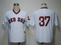 Mitchell and Ness Boston Red Sox #37 Bill Lee White Stitched Throwback MLB Jersey