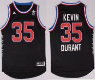 Oklahoma City Thunder -35 Kevin Durant Black 2015 All Star Stitched NBA Jersey