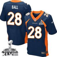 Nike Denver Broncos #28 Montee Ball Navy Blue Alternate Super Bowl XLVIII Men's Stitched NFL New Eli