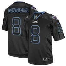 Nike Tennessee Titans -8 Marcus Mariota Lights Out Black Stitched NFL Elite Jersey
