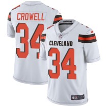 Nike Browns -34 Isaiah Crowell White Stitched NFL Vapor Untouchable Limited Jersey