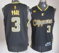 Los Angeles Clippers -3 Chris Paul Black Electricity Fashion Stitched NBA Jersey