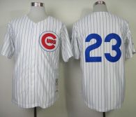 Mitchell and Ness 1984 Chicago Cubs -23 Ryne Sandberg White Throwback Stitched MLB Jersey