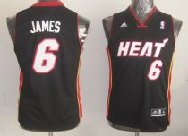 Miami Heat #6 LeBron James Black Stitched Youth NBA Jersey