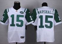 Nike New York Jets -15 Brandon Marshall White Men's Stitched NFL Elite Jersey
