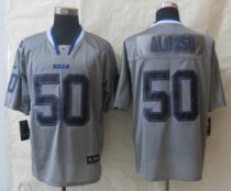 New Nike Buffalo Bills 50 Alonso Lights Out Grey Elite Jerseys