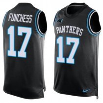 Nike Panthers -17 Devin Funchess Black Team Color Stitched NFL Limited Tank Top Jersey