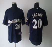 Milwaukee Brewers -20 Jonathan Lucroy Blue Cool Base Stitched MLB Jersey