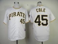 Pittsburgh Pirates #45 Gerrit Cole White Cool Base Stitched MLB Jersey