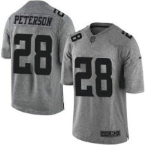 Nike Minnesota Vikings -28 Adrian Peterson Gray Stitched NFL Limited Gridiron Gray Jersey