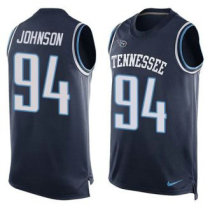 Nike Titans -94 Austin Johnson Navy Blue Alternate Stitched NFL Limited Tank Top Jersey