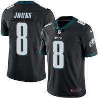 Nike Eagles -8 Donnie Jones Black Stitched NFL Color Rush Limited Jersey