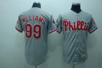 Mitchell and Ness Philadelphia Phillies #99 Mitch Williams Stitched Grey Throwback MLB Jersey
