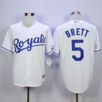 Kansas City Royals -5 George Brett White New Cool Base Stitched MLB Jersey