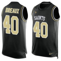 Nike Saints -40 Delvin Breaux Black Team Color Stitched NFL Limited Tank Top Jersey