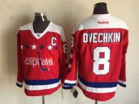 Washington Capitals -8 Alex Ovechkin Red Alternate Stitched NHL Jersey