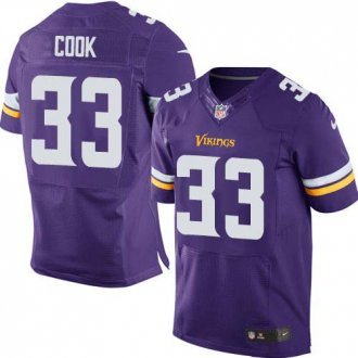 Nike Vikings -33 Dalvin Cook Purple Team Color Stitched NFL Elite Jersey