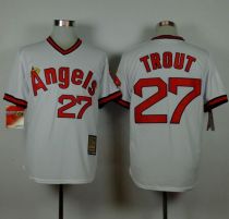 Los Angeles Angels of Anaheim -27 Mike Trout White 1980 Turn Back The Clock Stitched MLB Jersey
