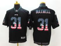 Nike Philadelphia Eagles #31 Byron Maxwell Black Men's Stitched NFL Elite USA Flag Fashion Jersey
