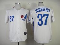 Mitchell And Ness Expos -37 Steve Rodgers White Throwback Stitched MLB Jersey