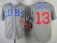 Chicago Cubs -13 Starlin Castro Grey Alternate Road Cool Base Stitched MLB Jersey