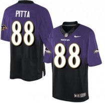 Nike Ravens -88 Dennis Pitta Purple Black Men Stitched NFL Elite Fadeaway Fashion Jersey