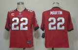 Nike Buccaneers -22 Doug Martin Red Team Color With C Patch Stitched NFL Game Jersey