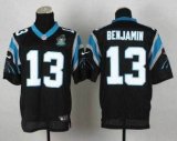 Nike Panthers -13 Kelvin Benjamin Black Team Color With 20TH Season Patch Stitched Jersey