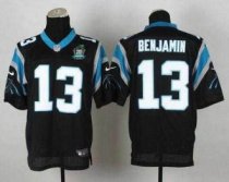Nike Panthers -13 Kelvin Benjamin Black Team Color With 20TH Season Patch Stitched Jersey