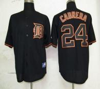 Detroit Tigers #24 Miguel Cabrera Black Fashion Stitched MLB Jersey