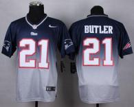 Nike New England Patriots -21 Malcolm Butler Navy Blue Grey Mens Stitched NFL Elite Fadeaway Fashion