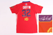 Autographed 2014 NBA All Star Los Angeles Clippers -32 Blake Griffin Red Jerseys
