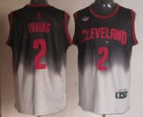 Cleveland Cavaliers -2 Kyrie Irving Black Grey Fadeaway Fashion Stitched NBA Jersey