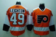 Philadelphia Flyers -49 Michael Leighton Stitched Orange NHL Jersey