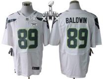 Nike Seattle Seahawks #89 Doug Baldwin White Super Bowl XLIX Men's Stitched NFL Elite Jersey