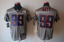 Nike Houston Texans -99 JJ Watt Grey Shadow With Hall of Fame 50th Patch Mens Stitched NFL Elite Jer