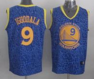 Golden State Warriors -9 Andre Iguodala Blue Crazy Light Stitched NBA Jersey