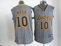 Los Angeles Lakers -10 Steve Nash Grey Static Fashion Stitched NBA Jersey