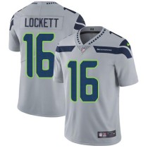 Nike Seahawks -16 Tyler Lockett Grey Alternate Stitched NFL Vapor Untouchable Limited Jersey