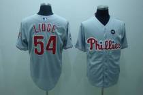 Philadelphia Phillies #54 Brad Lidge Stitched Grey MLB Jersey
