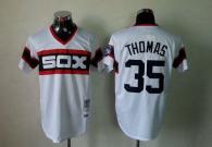Mitchell And Ness 1983 Chicago White Sox -35 Frank Thomas White Throwback Stitched MLB Jersey