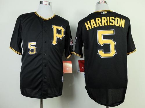 Pittsburgh Pirates #5 Josh Harrison Black Cool Base Stitched MLB Jersey