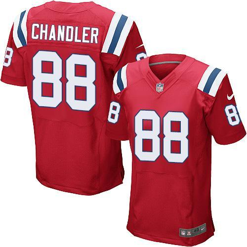 Nike New England Patriots -88 Scott Chandler Red Alternate Mens Stitched NFL Elite Jersey